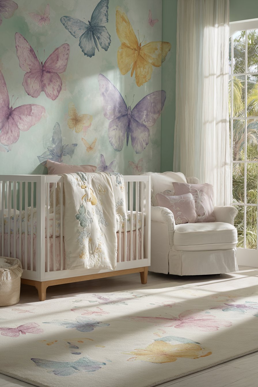 Serene Watercolor Butterfly Sanctuary