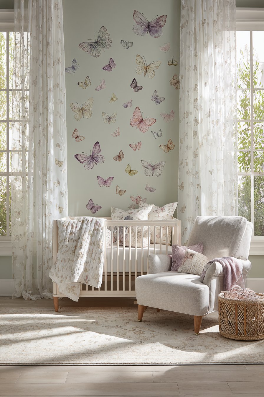 Serene Watercolor Butterfly Sanctuary