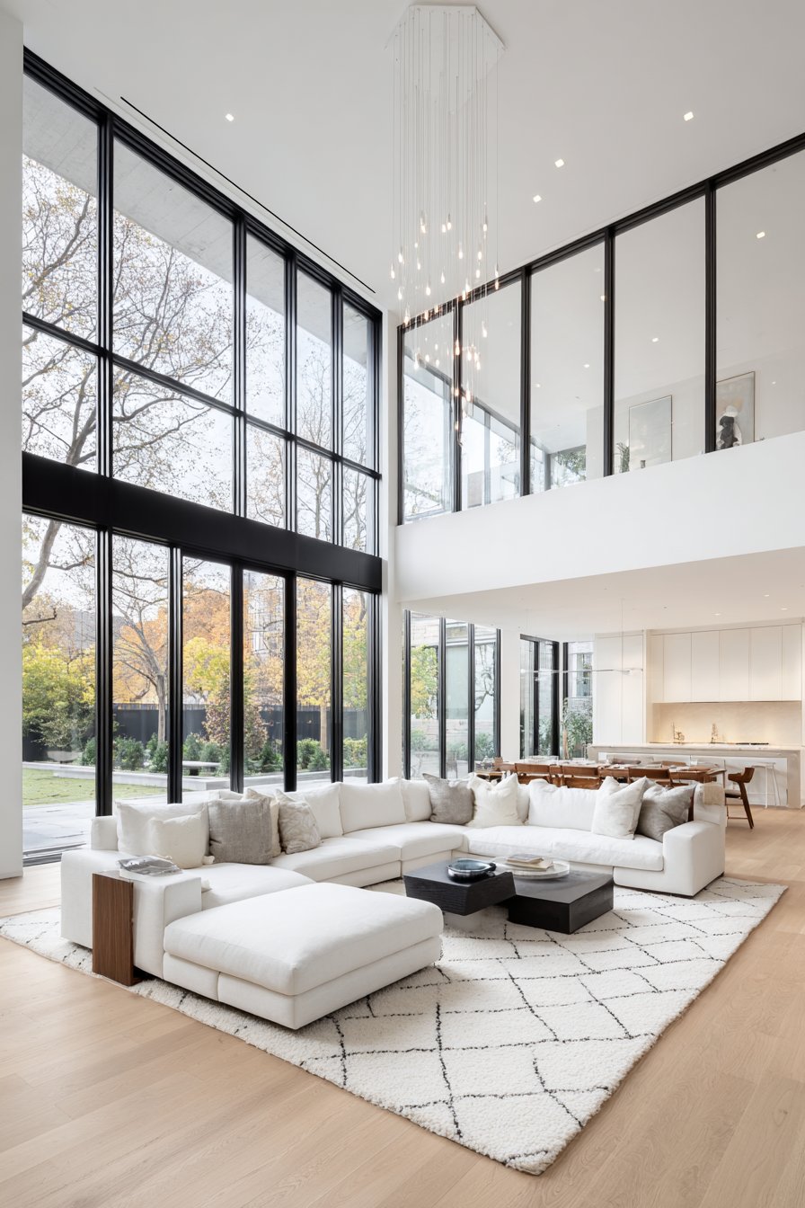 Floor-to-Ceiling Windows with Contemporary Seating