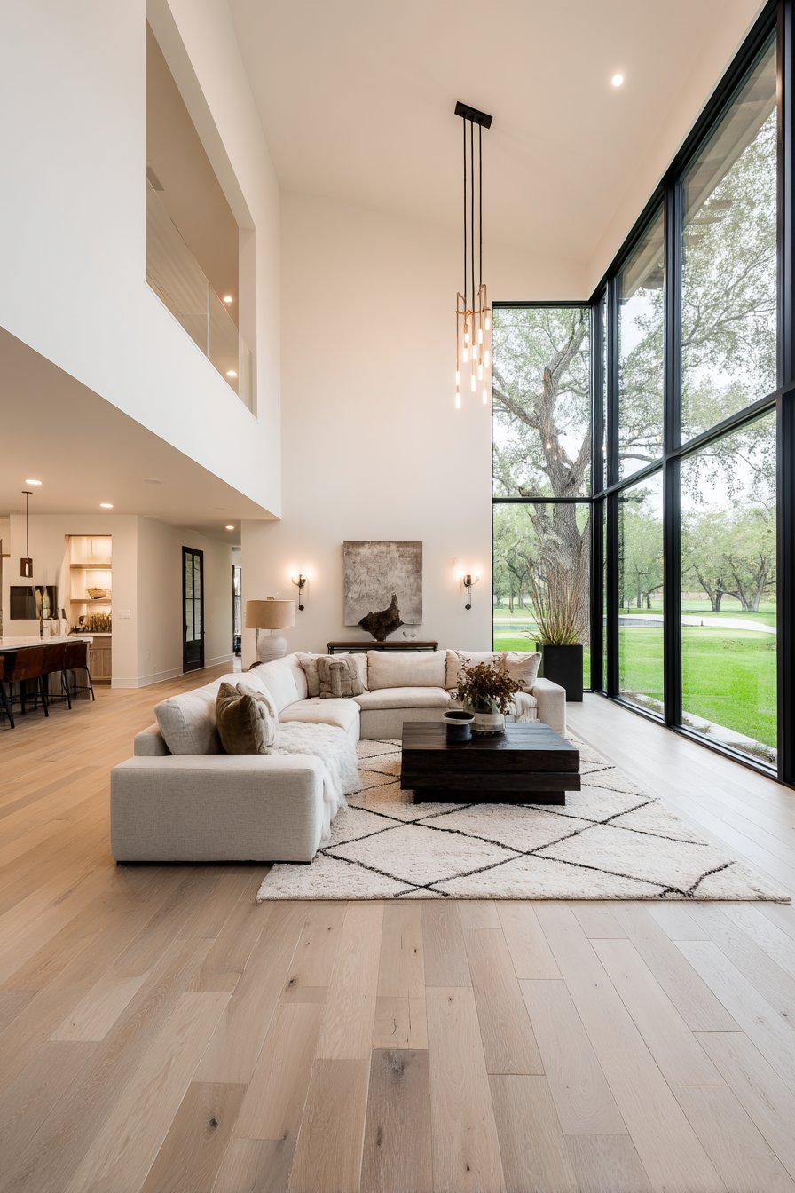 Floor-to-Ceiling Windows with Contemporary Seating