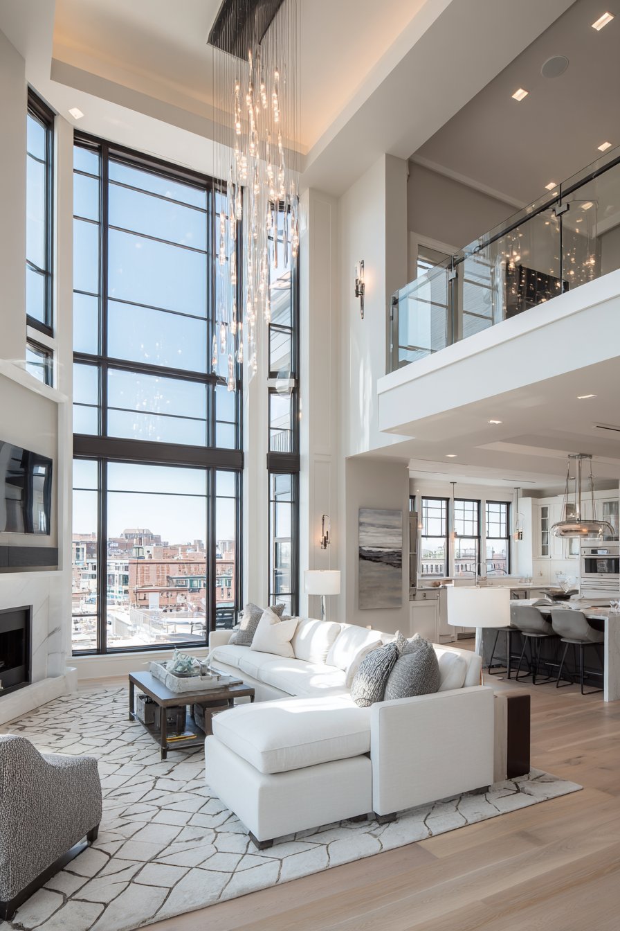 Floor-to-Ceiling Windows with Contemporary Seating