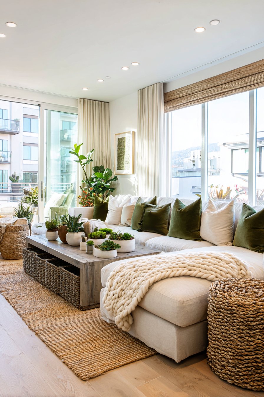 Plush Comfort with Sage Accents