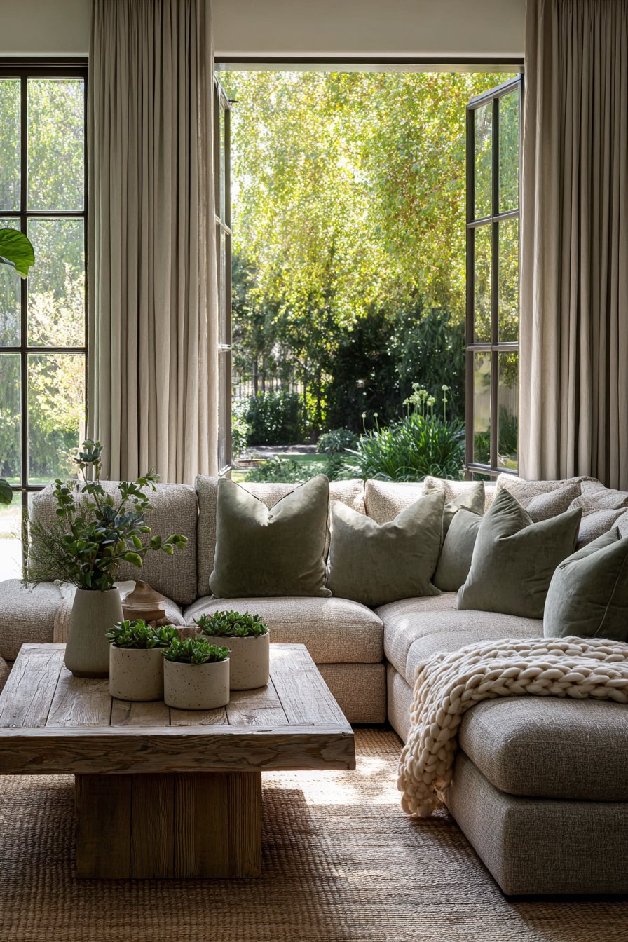Plush Comfort with Sage Accents