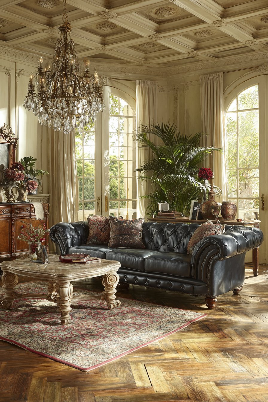 Navy Velvet Chesterfield Elegance