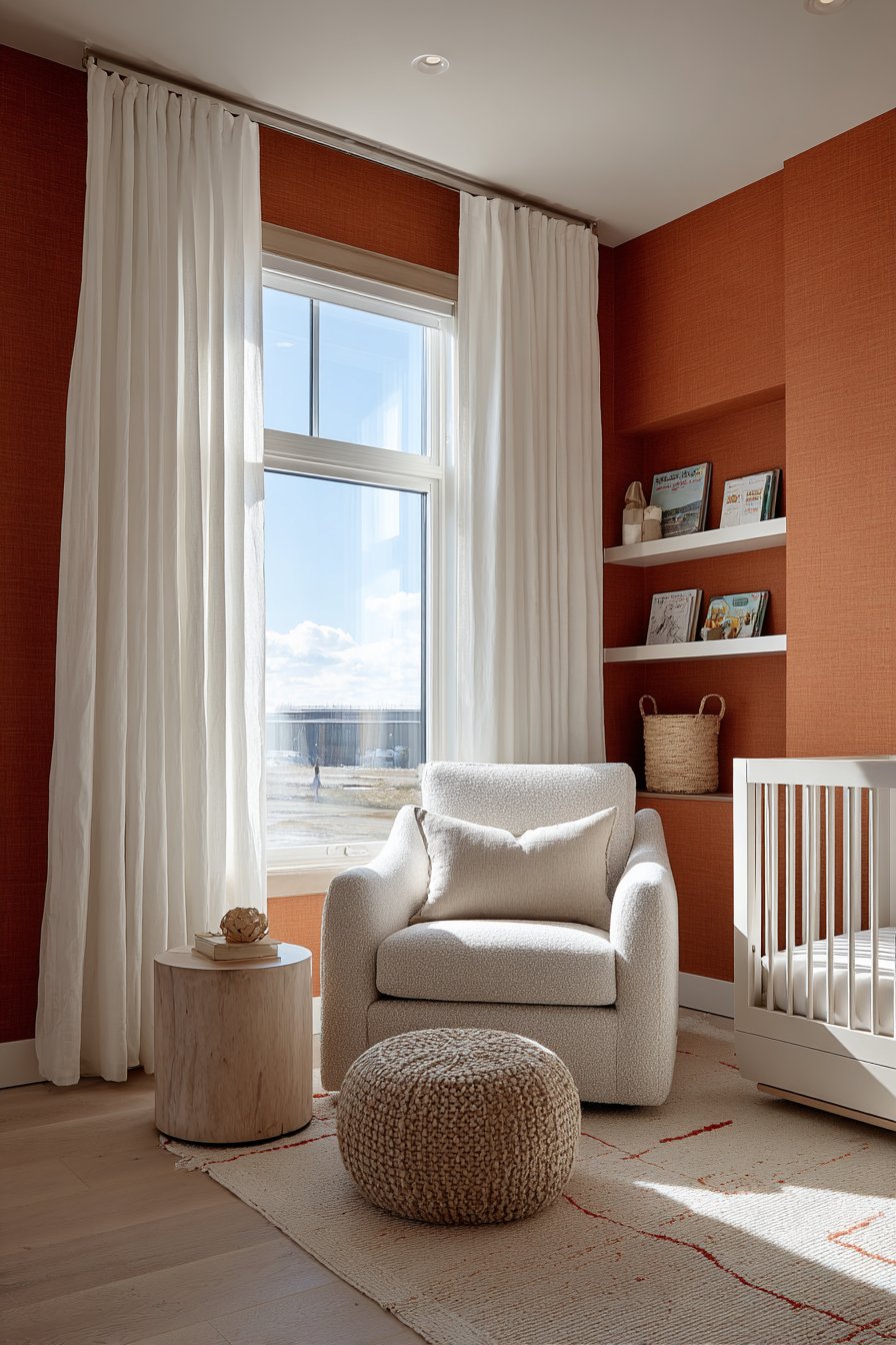 Warm Terracotta Transitional Nursery