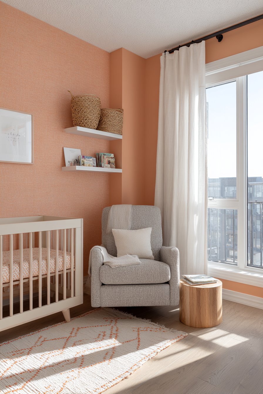 Warm Terracotta Transitional Nursery