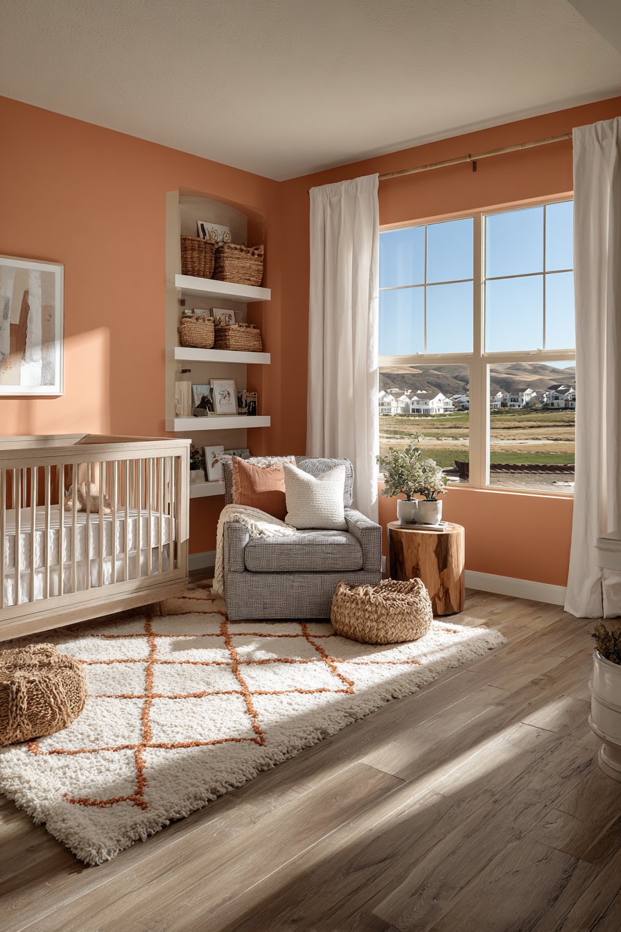 Warm Terracotta Transitional Nursery