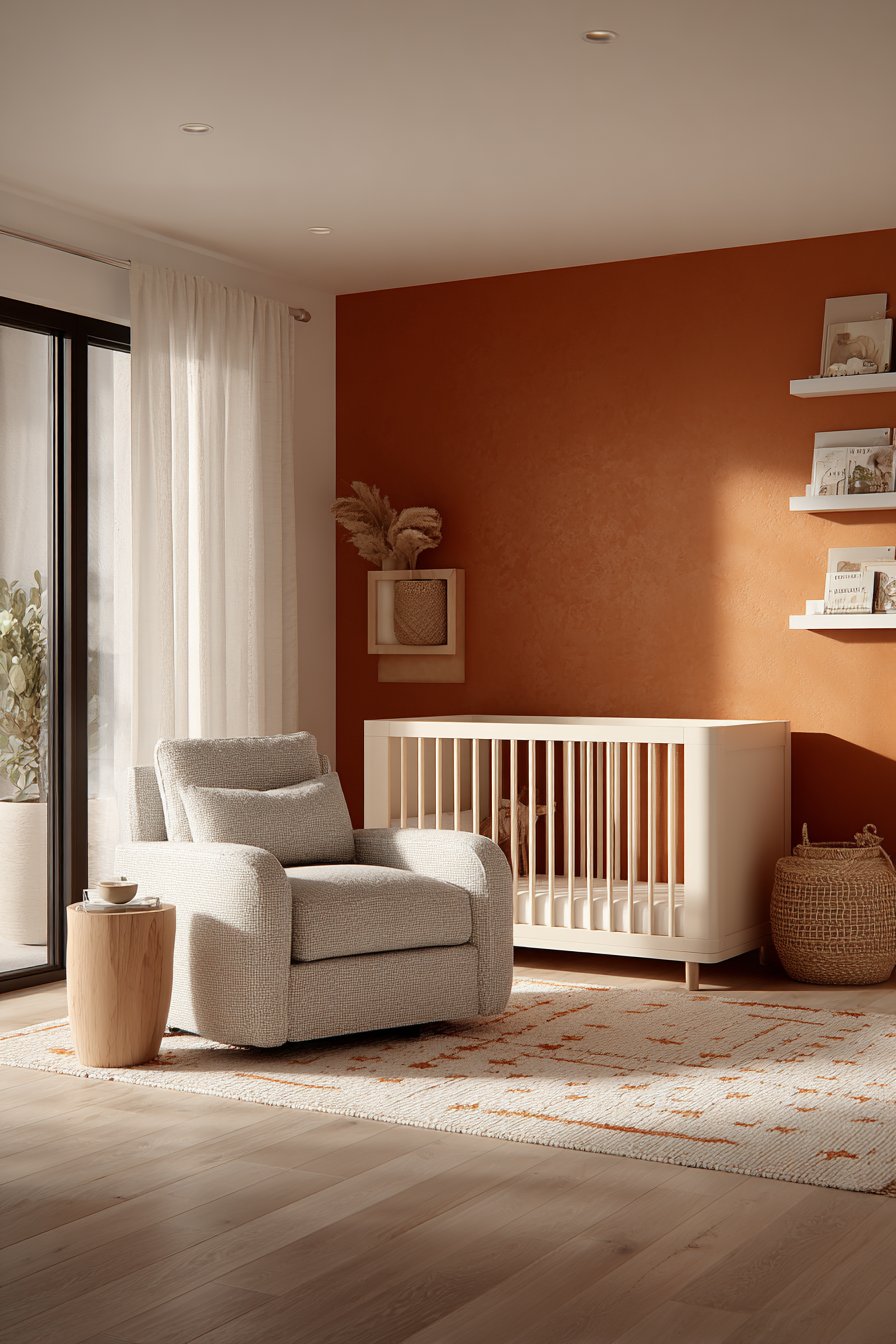 Warm Terracotta Transitional Nursery