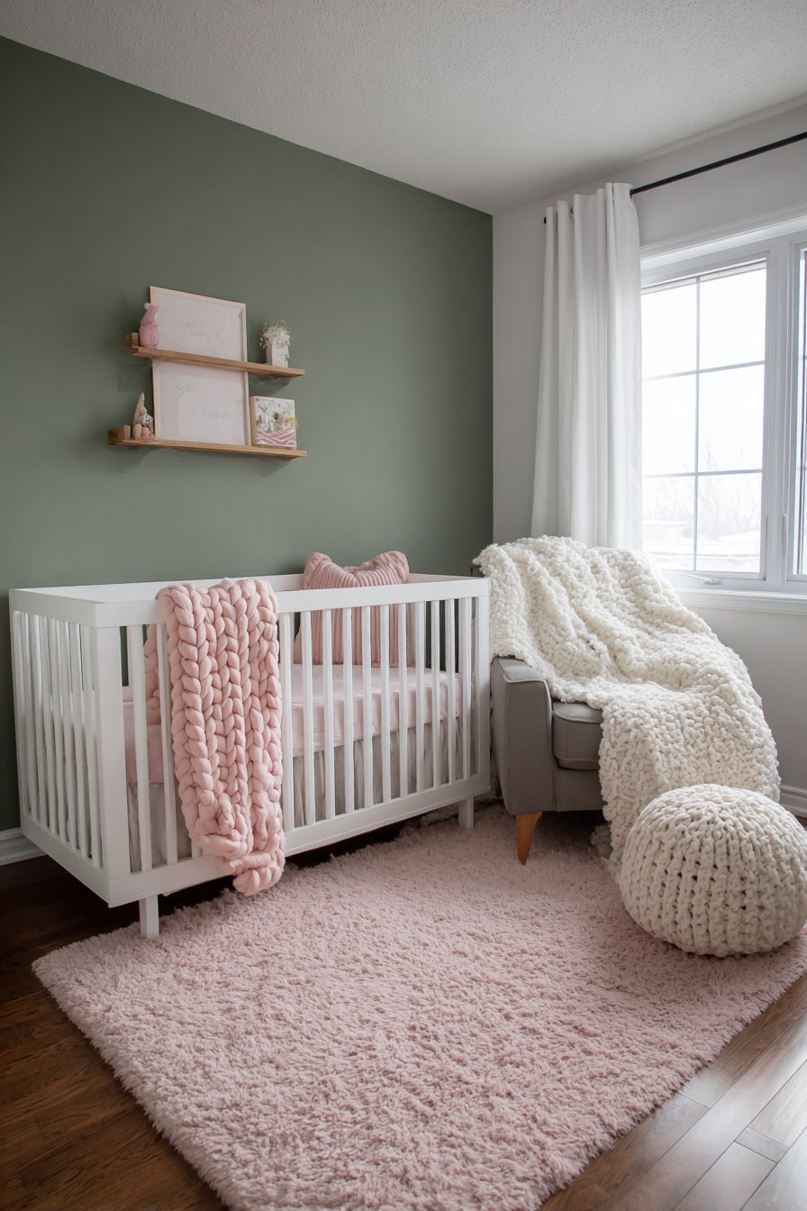 Serene Sage and Blush Nursery Foundation