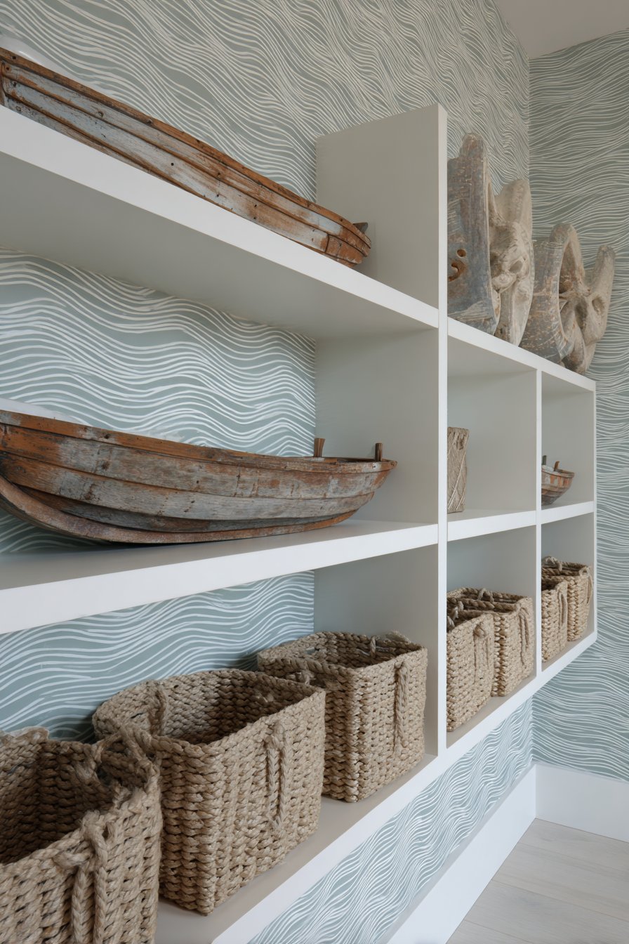 Functional Shiplap Storage Wall