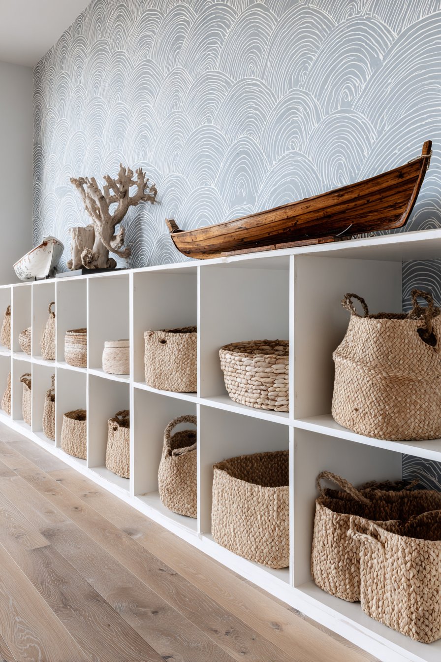 Functional Shiplap Storage Wall