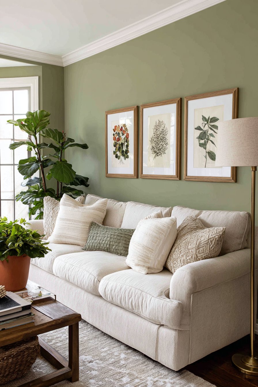 Sage Green Accent Wall Statement