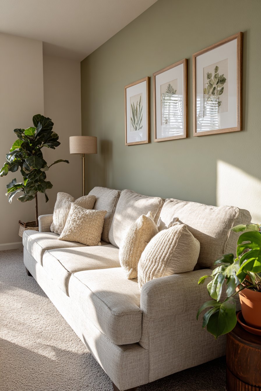 Sage Green Accent Wall Statement