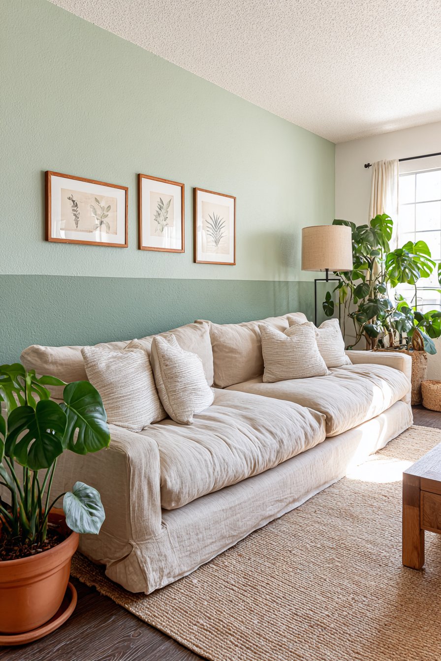 Sage Green Accent Wall Statement