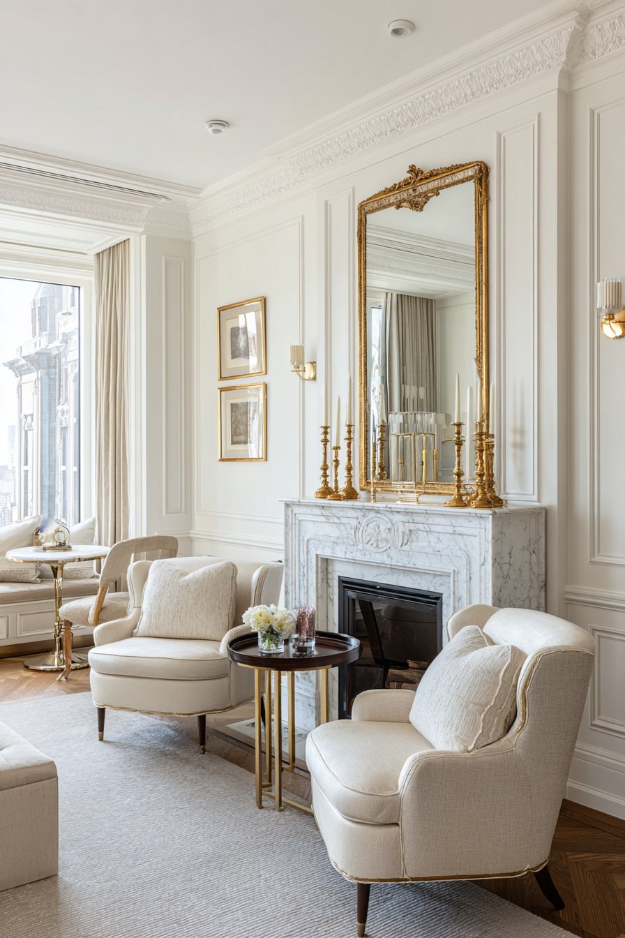 Symmetrical Fireplace Sanctuary