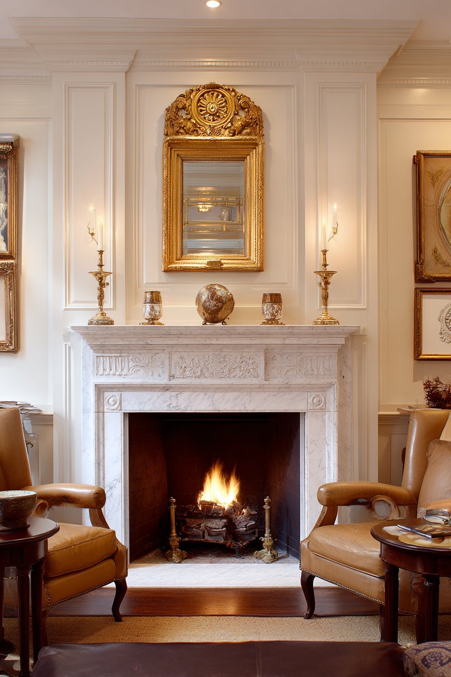 Symmetrical Fireplace Sanctuary