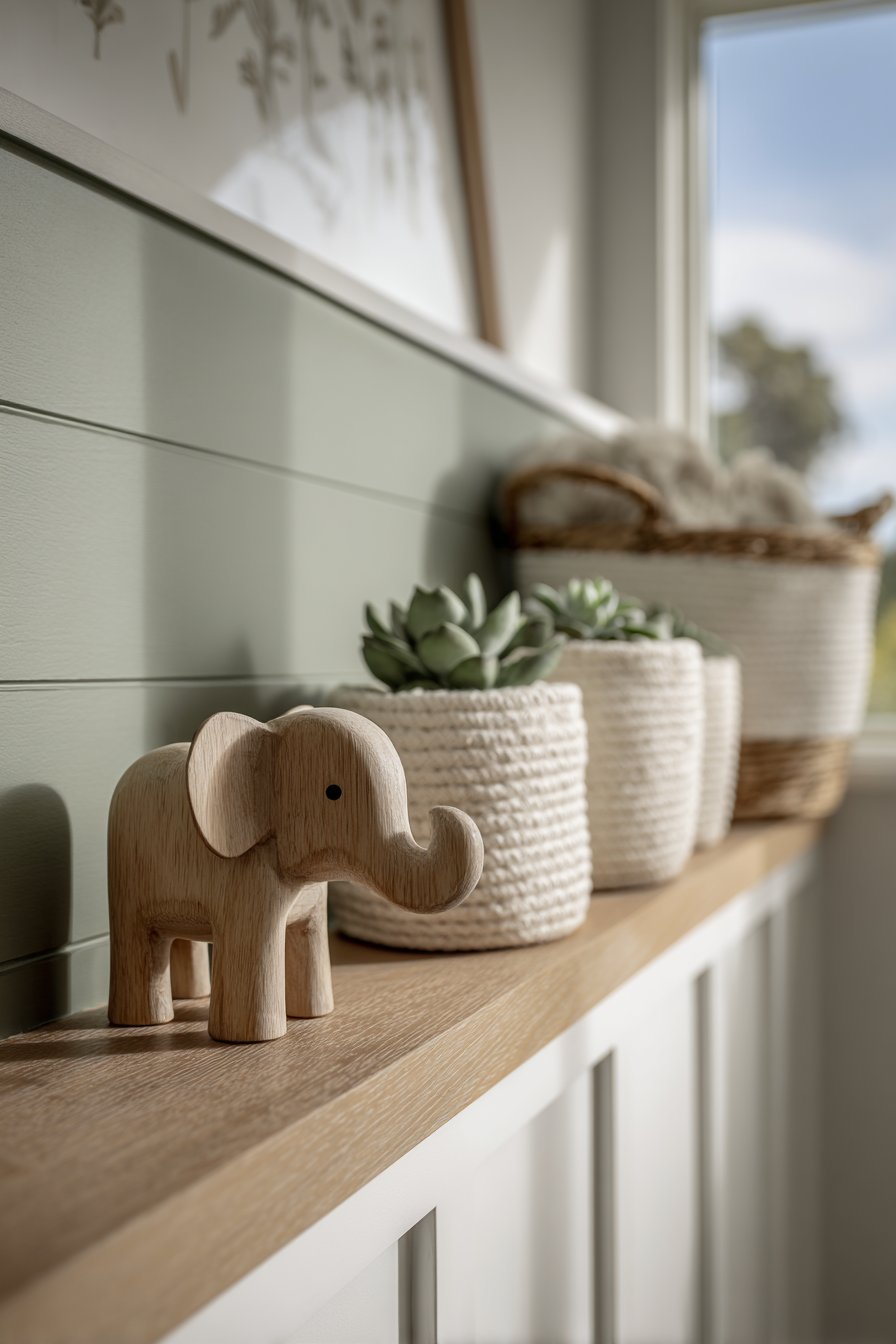 Horizontal Wood Paneling with Olive Green Texture