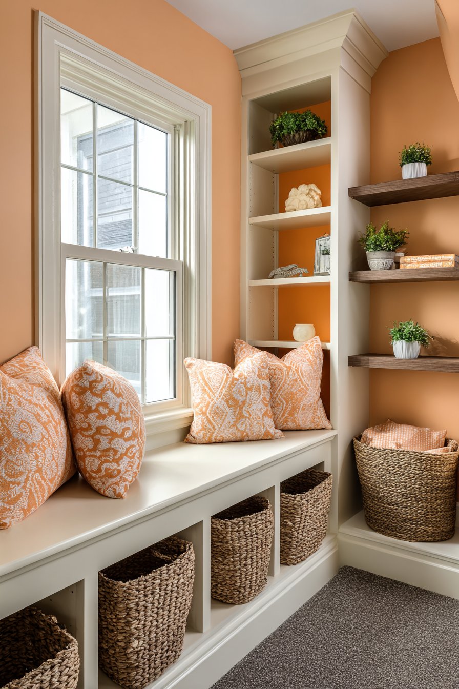 Practical Storage-Focused Orange Nursery