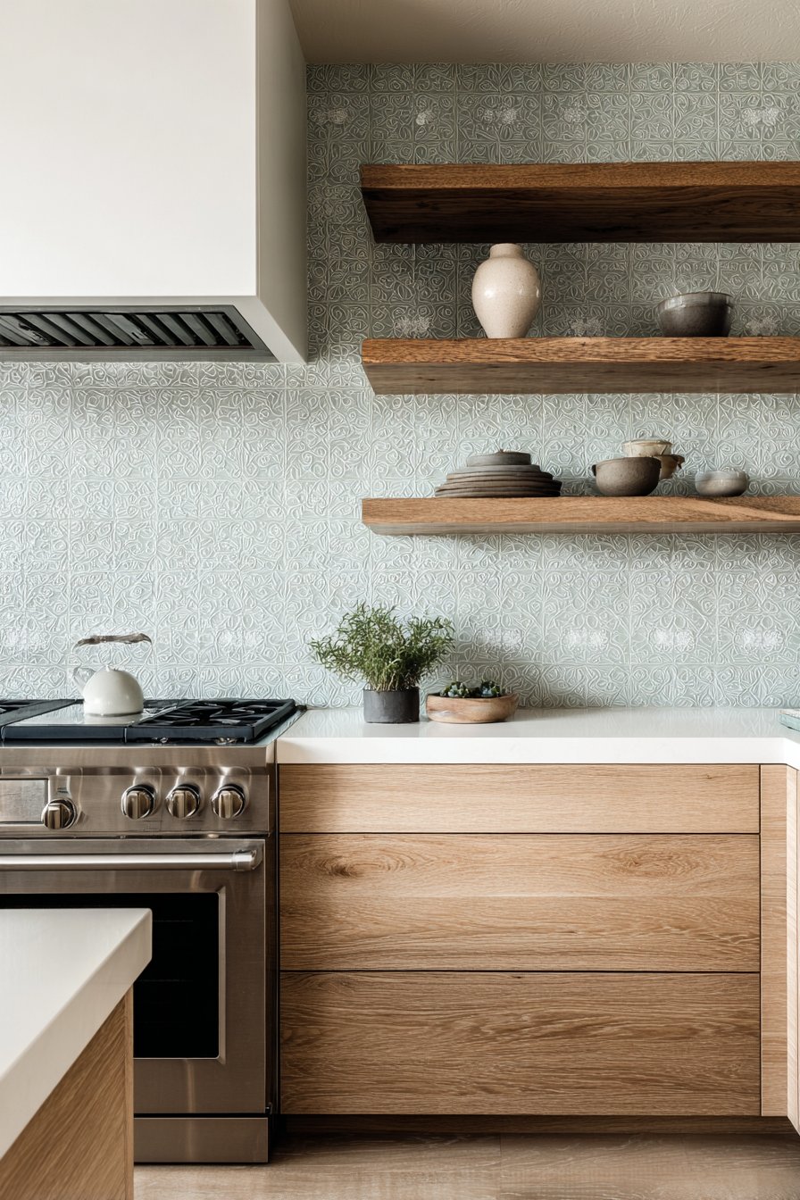 Handmade Ceramic Tile Focal Wall