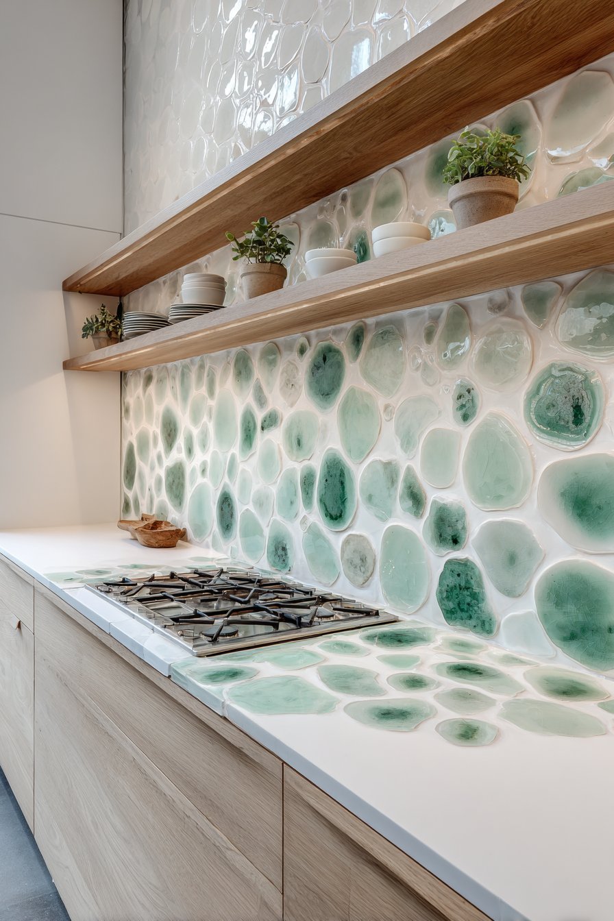 Handmade Ceramic Tile Focal Wall