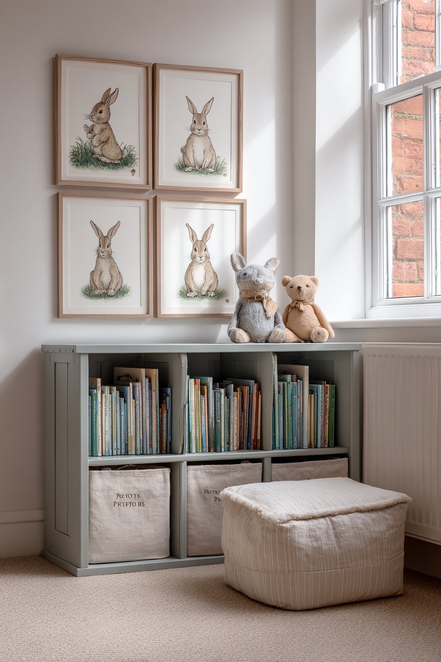 Literary Corner with Vintage Book Displays