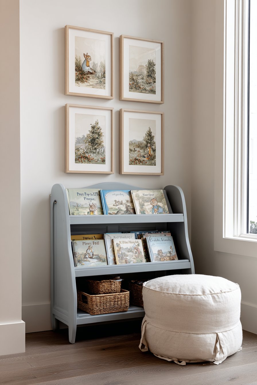 Literary Corner with Vintage Book Displays