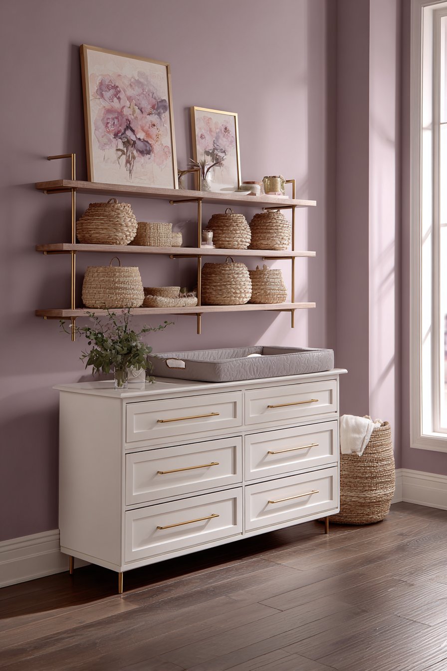 Modern Purple Storage and Organization Hub