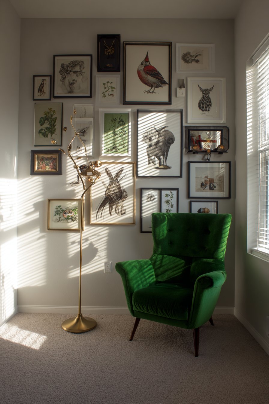 Floor-to-Ceiling Eclectic Gallery Wall