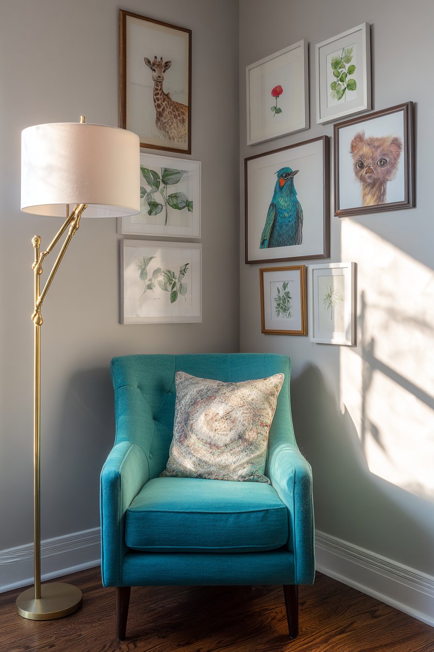 Floor-to-Ceiling Eclectic Gallery Wall