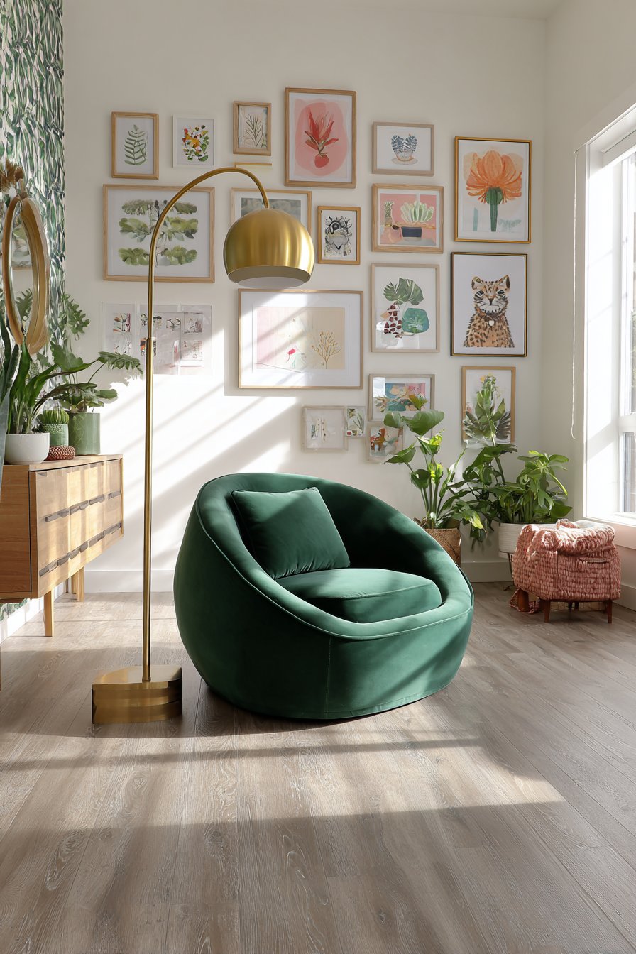 Floor-to-Ceiling Eclectic Gallery Wall