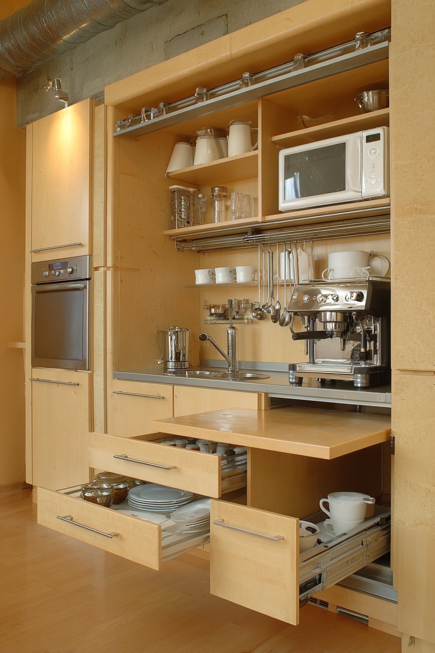 Efficient Galley Layout with Soft-Close Mechanisms