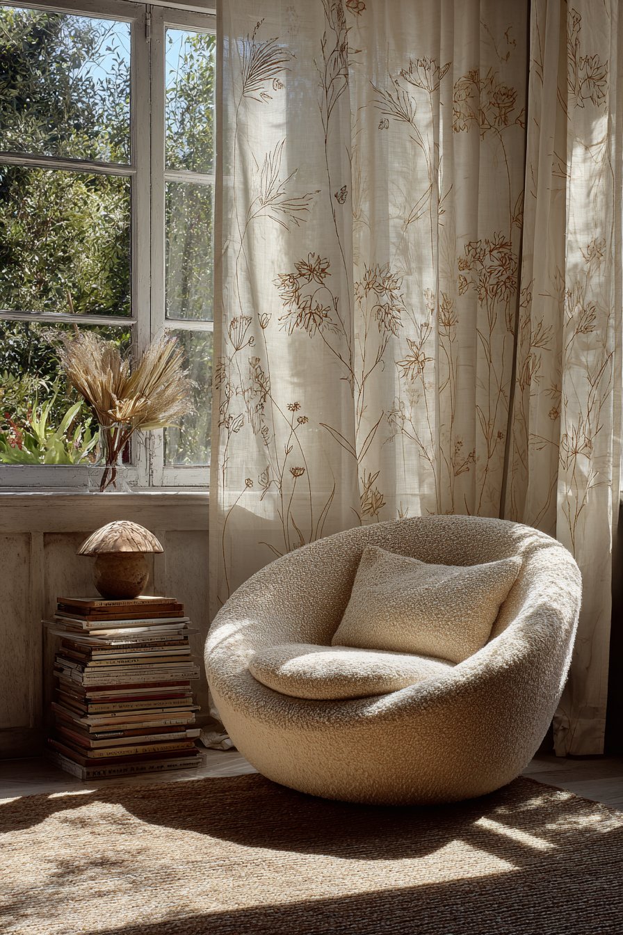 Botanical Reading Nook with Papasan Comfort