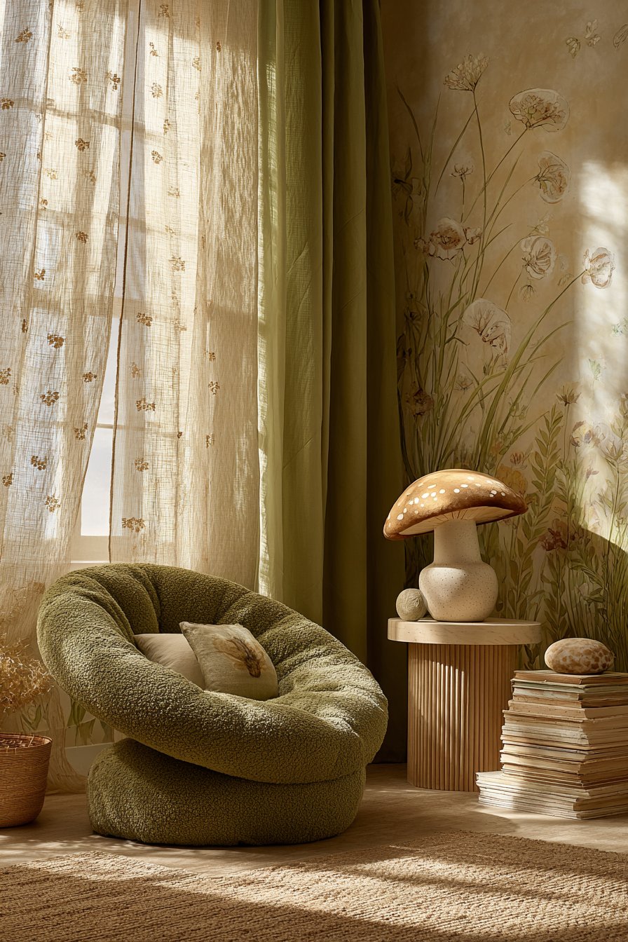 Botanical Reading Nook with Papasan Comfort