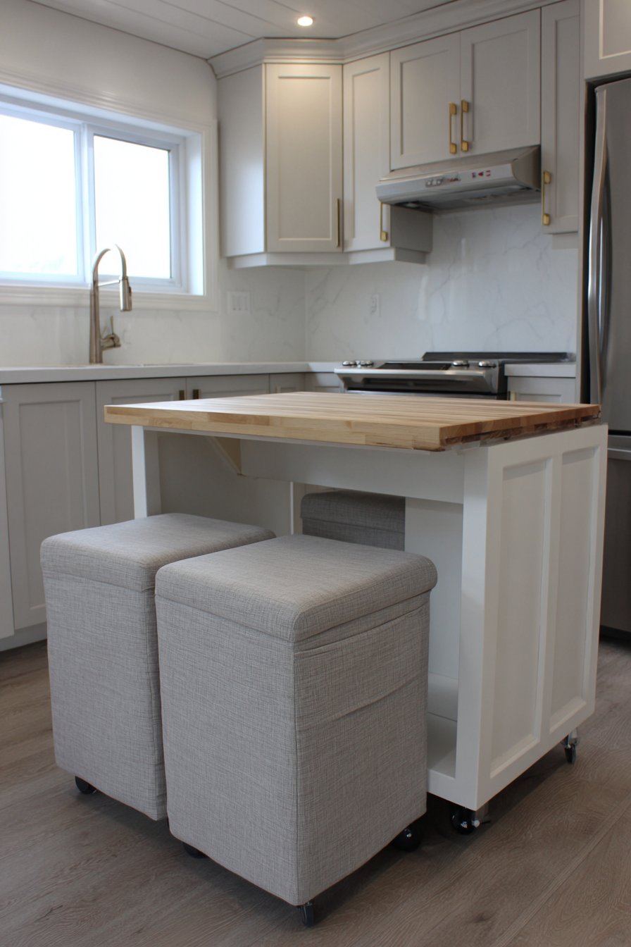 Compact Mobile Island for Small Spaces