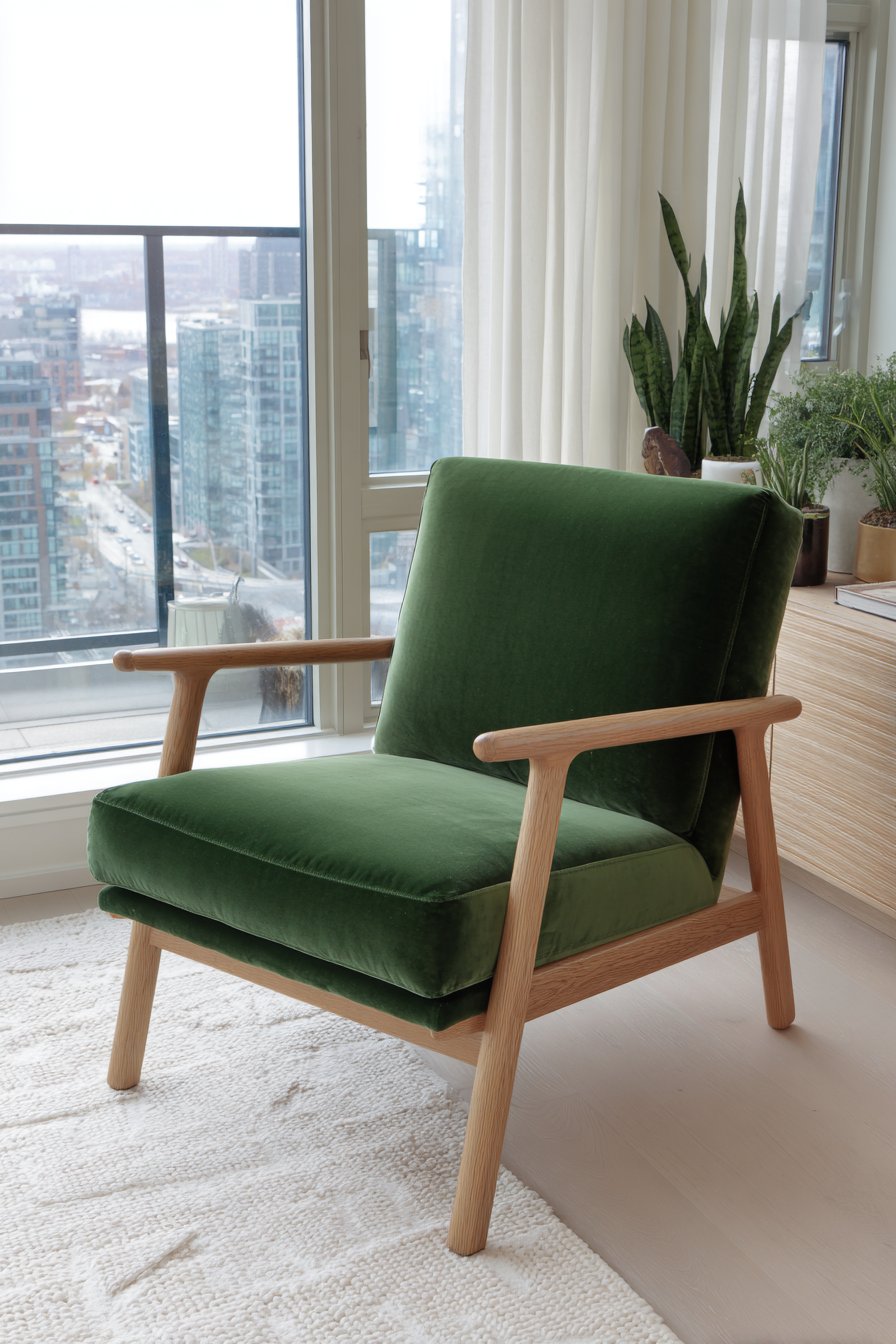 Forest Green Velvet Focal Point