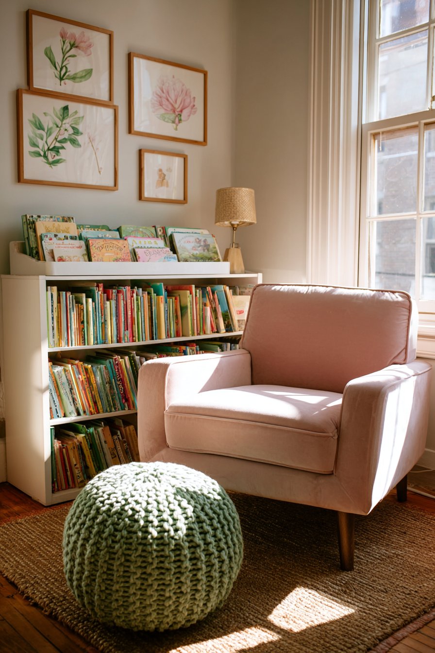 Cozy Reading Corner with Botanical Touches