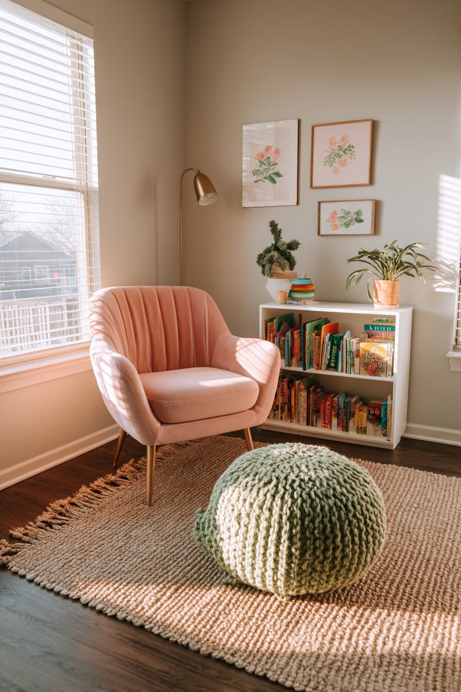 Cozy Reading Corner with Botanical Touches