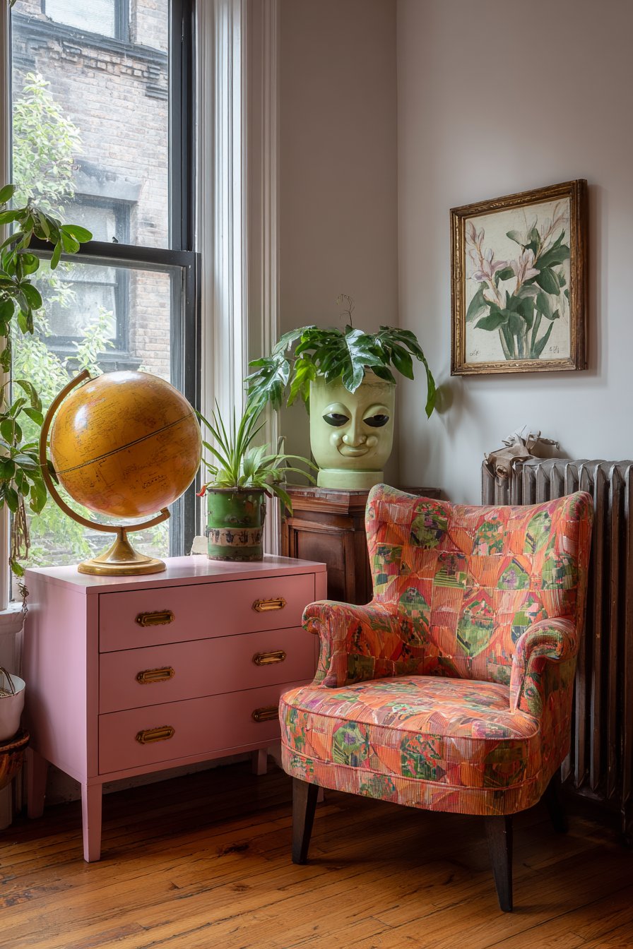 Unexpected Furniture Pairings in Bold Colors