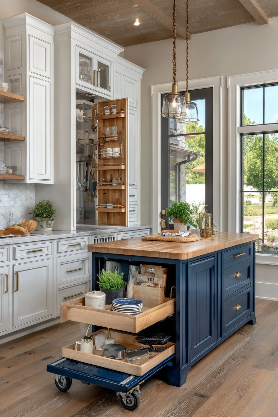 Contemporary Two-Tone Navy and White Contrast