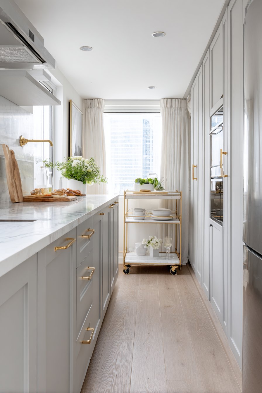 Galley-Style Grey Corridor Efficiency