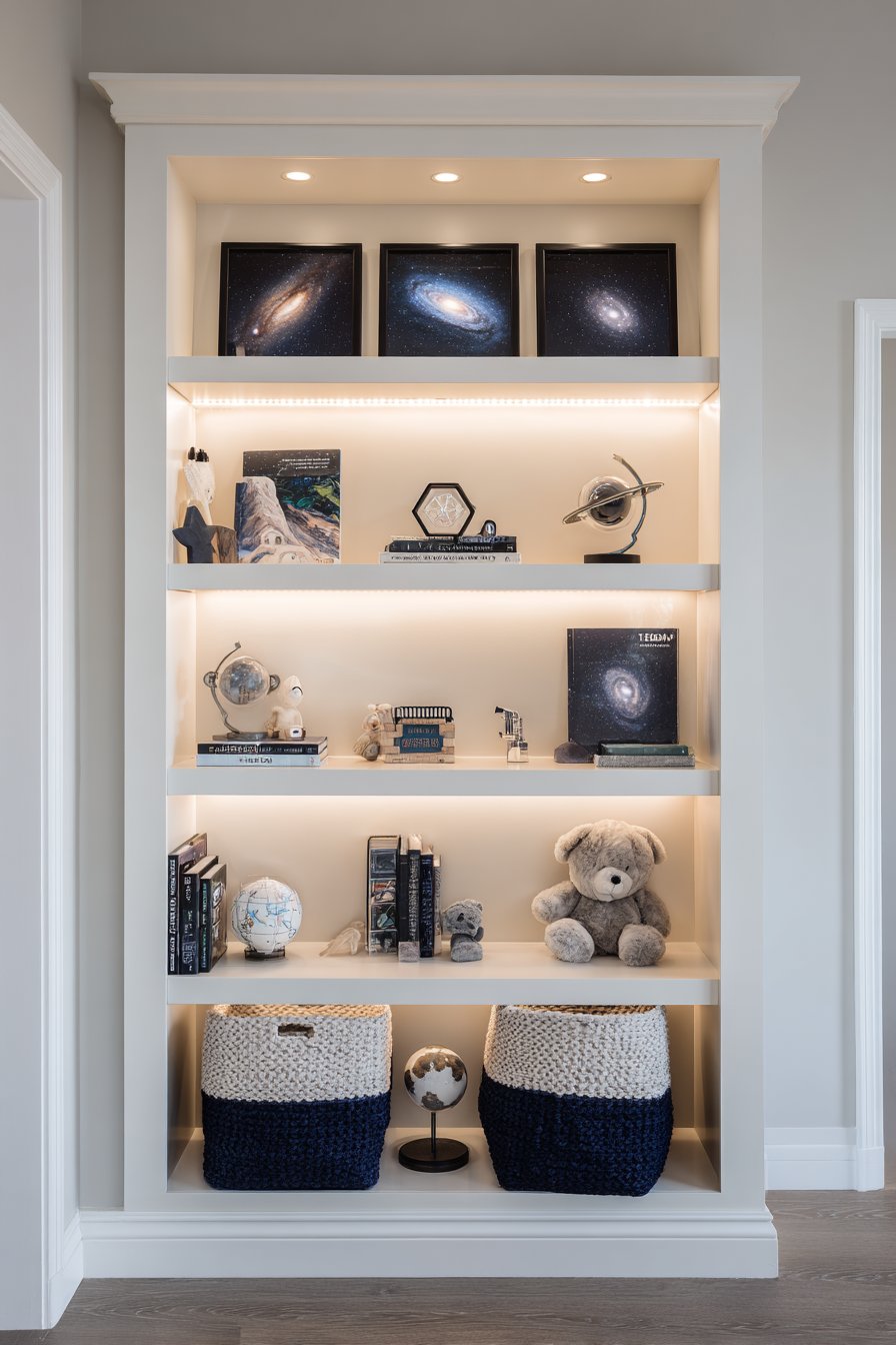 Illuminated Built-In Storage Solution