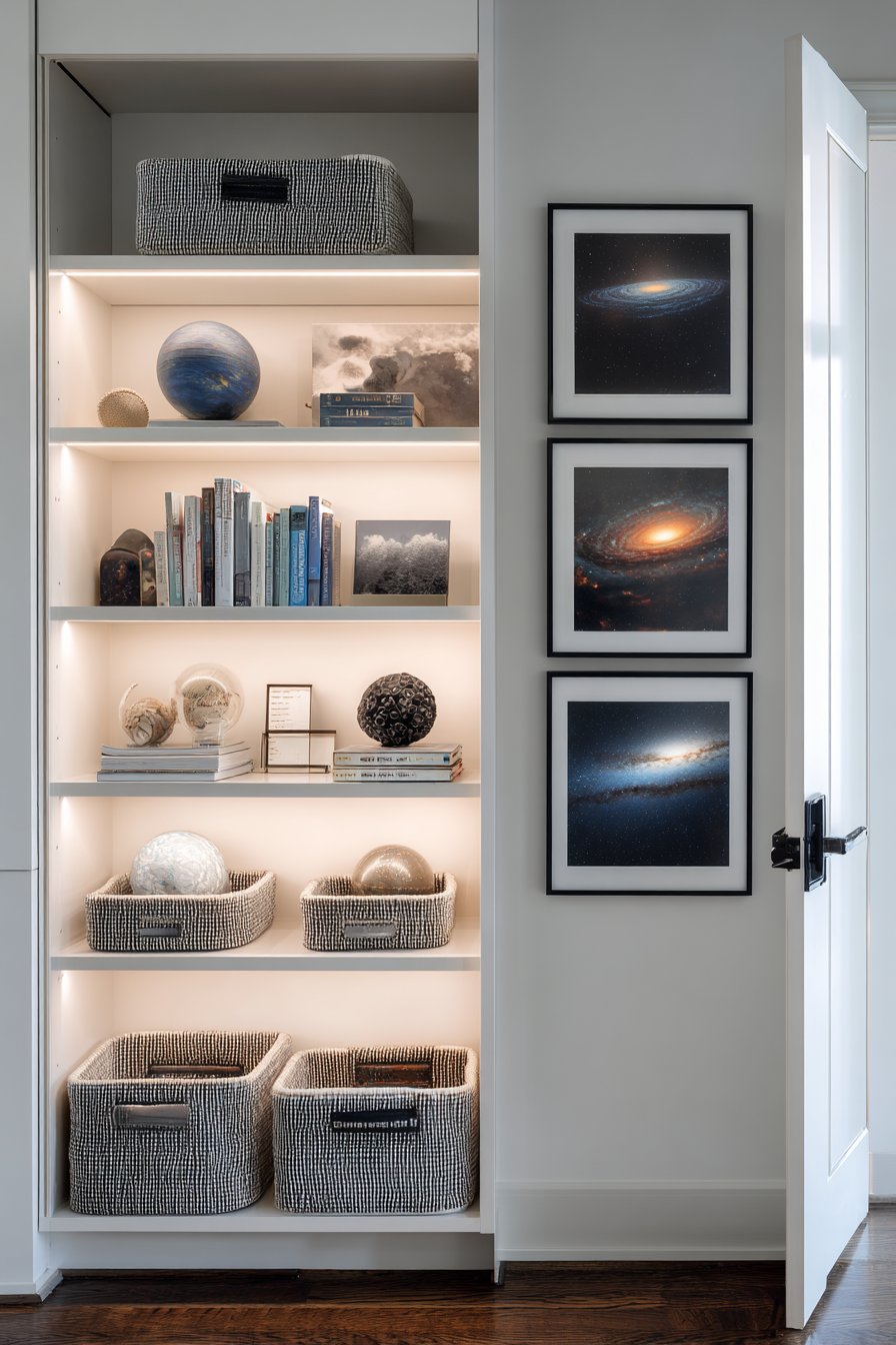 Illuminated Built-In Storage Solution