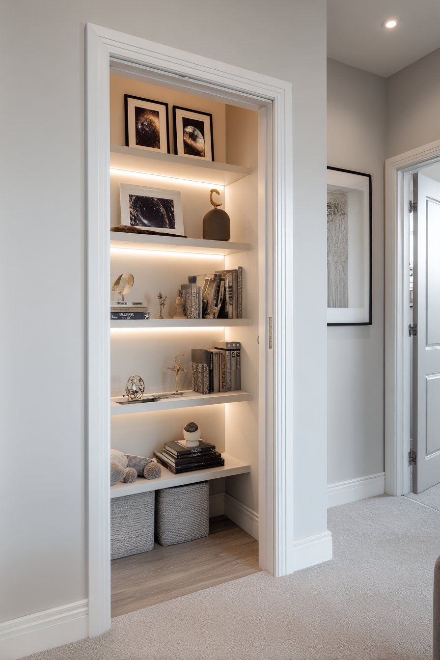 Illuminated Built-In Storage Solution