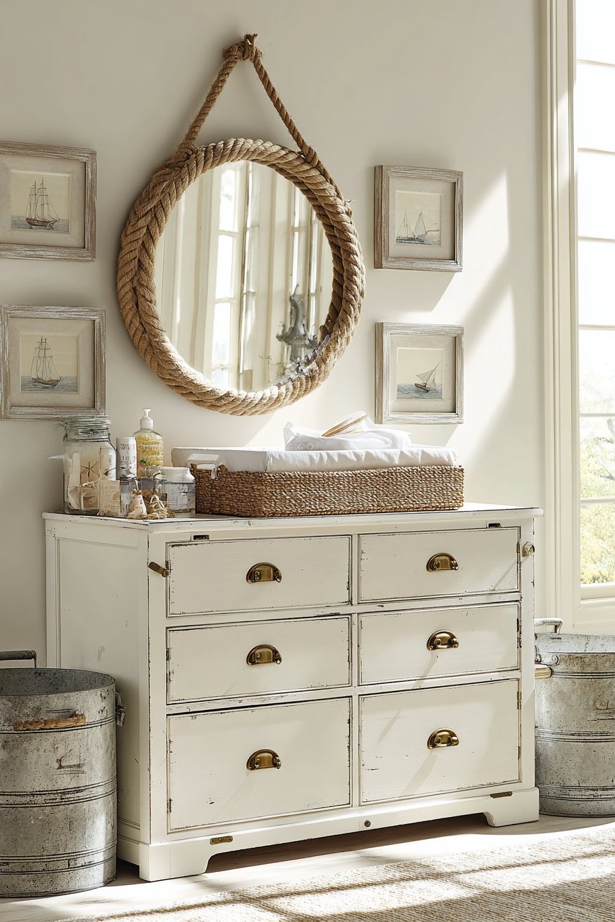 Vintage Nautical Changing Station