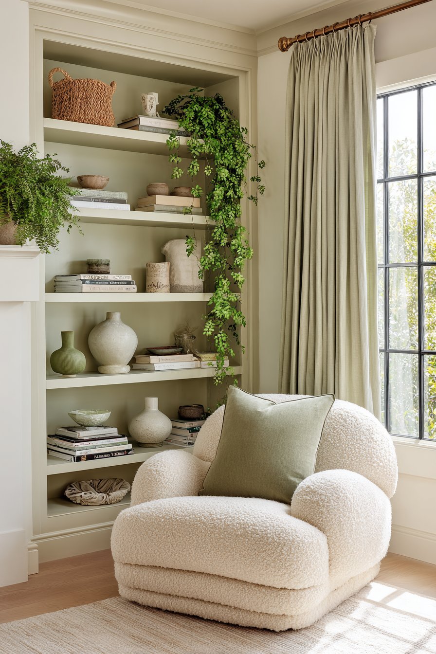 Organized Beauty with Green Accents