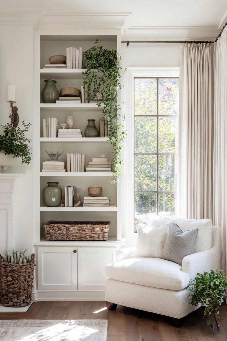 Organized Beauty with Green Accents