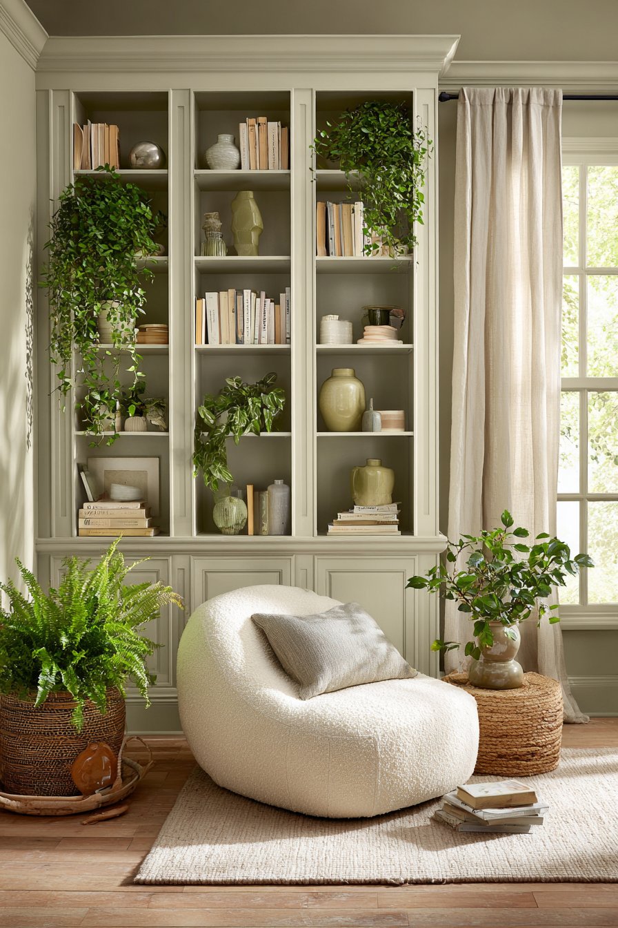 Organized Beauty with Green Accents