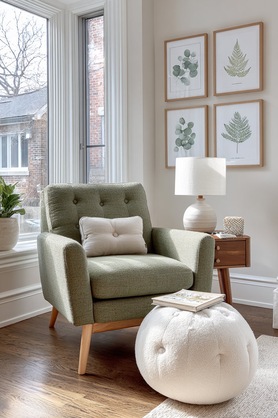 Mid-Century Modern Glider with Reading Nook