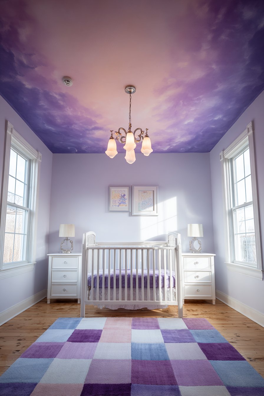 Whimsical Ombre Ceiling Treatment