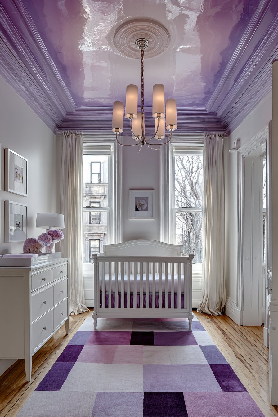 Whimsical Ombre Ceiling Treatment